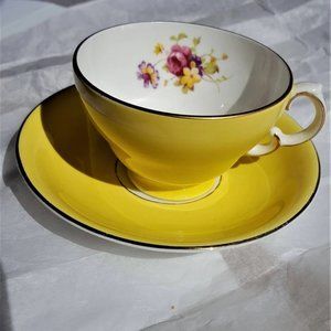Vintage Friendship Gift Porcelain Tea cup and Saucer Set Adderley England